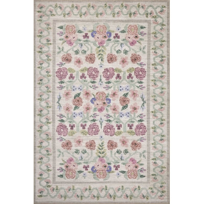 Rosa Rifle Paper Co. x Loloi Ivory Area Rug - Image 0