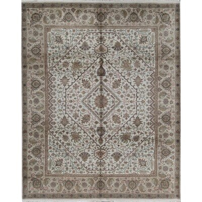Oriental Hand-Knotted 8.1' x 10' Wool Brown/Ivory Area Rug - Image 0