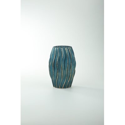 Esbiorn Blue 8.27" Indoor / Outdoo Glass Table vase - Image 0