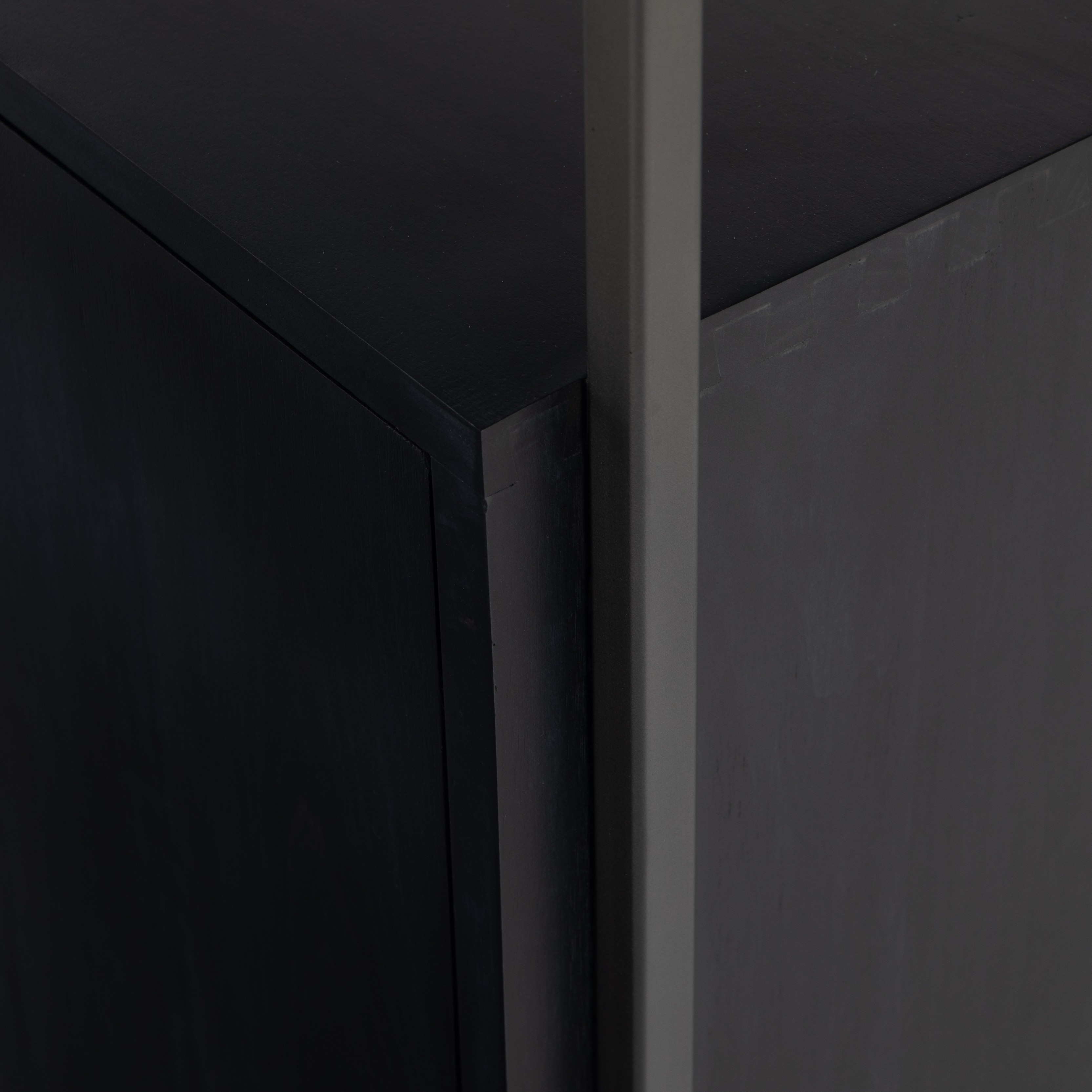 Trey Modular Wide Bookcase - Black Wash Poplar - Image 8