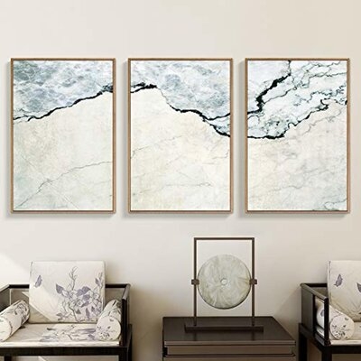 3 Panels Abstract Marble Canvas - Image 1
