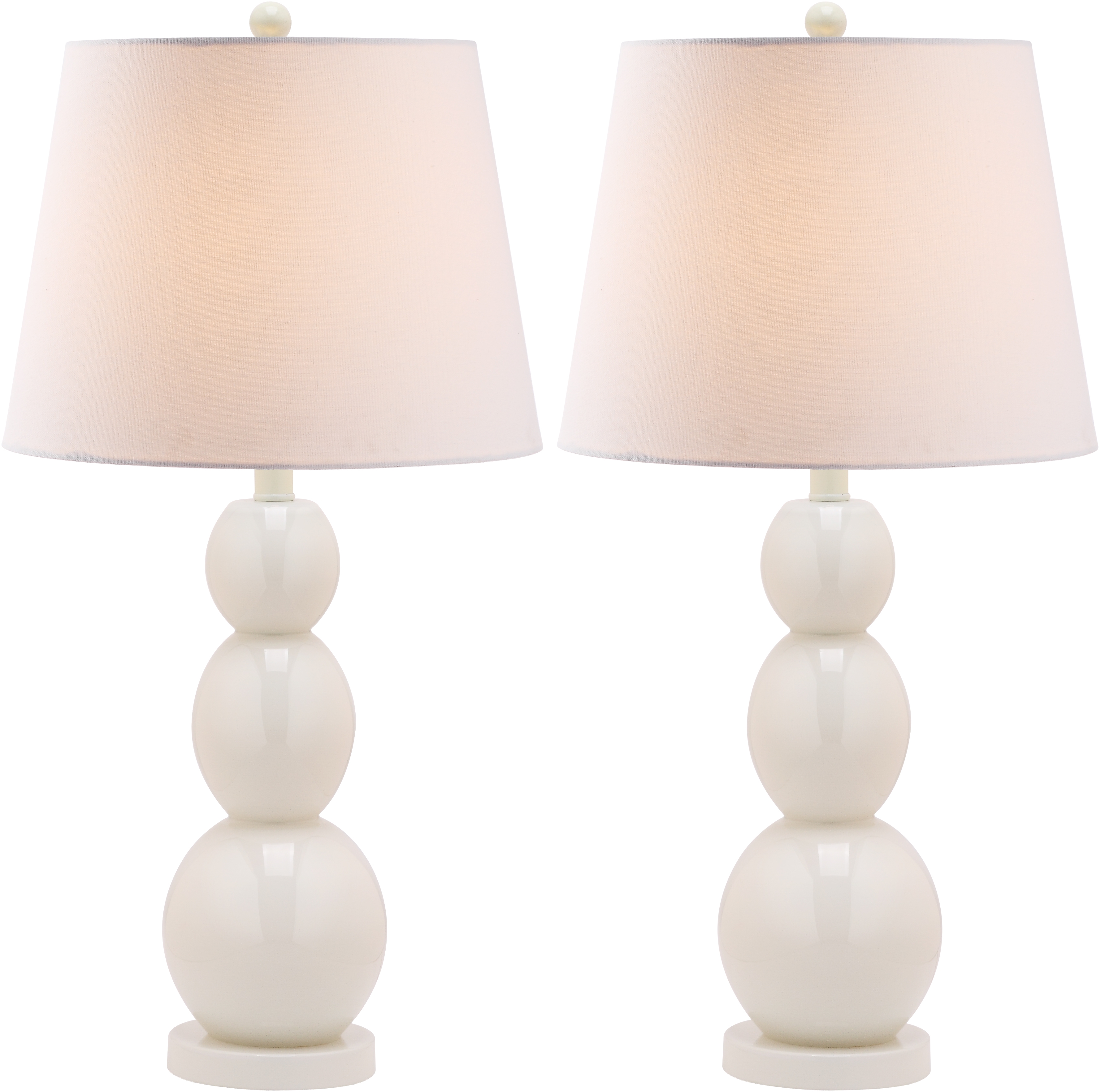 Jayne 26.5-Inch H Three Sphere Glass Table Lamp - White - Safavieh - Image 5