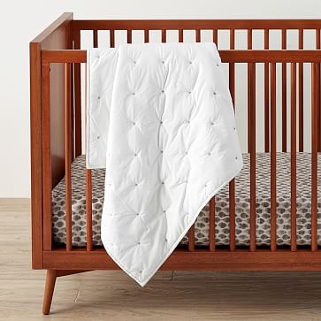 Washed Cotton Toddler Quilt, White, WE Kids - Image 0
