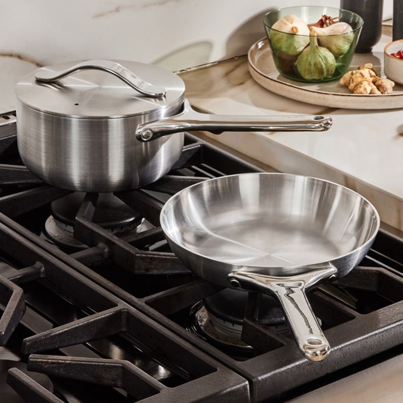 Caraway ® Stainless Steel Mini Fry Pan and Stainless Steel Mini Saucepan Duo - Image 3