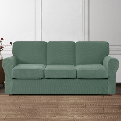 Separate Seat Backrest Box Cushion Sofa Slipcover - Image 0