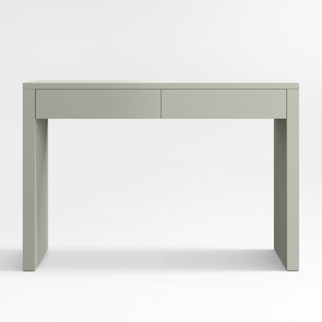 Finn Sage Green Wood 2-Drawer Kids Desk - Image 0