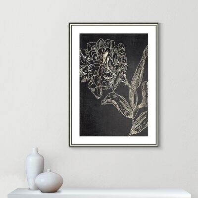 Golden Flower Folklore II - Framed Art W/ 4 Ply Matboard - Image 0