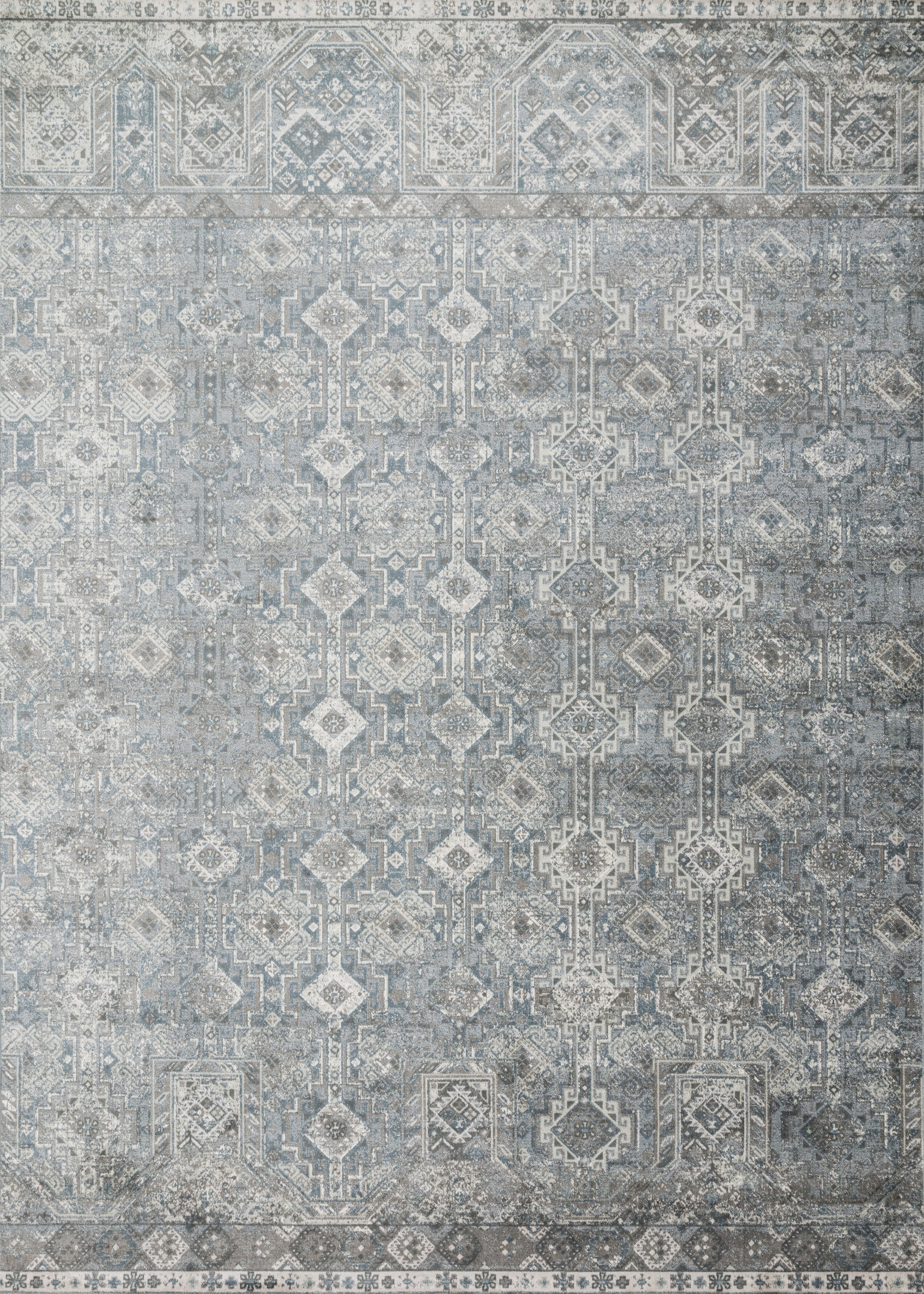 Griffin Rug, 7'6" x 10'5", Gray & Blue - Image 0