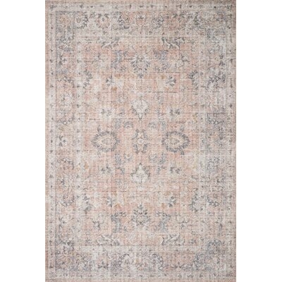 Oriental Blush/Gray Area Rug,  Rectangle 7'6" x 9'6" - Image 0