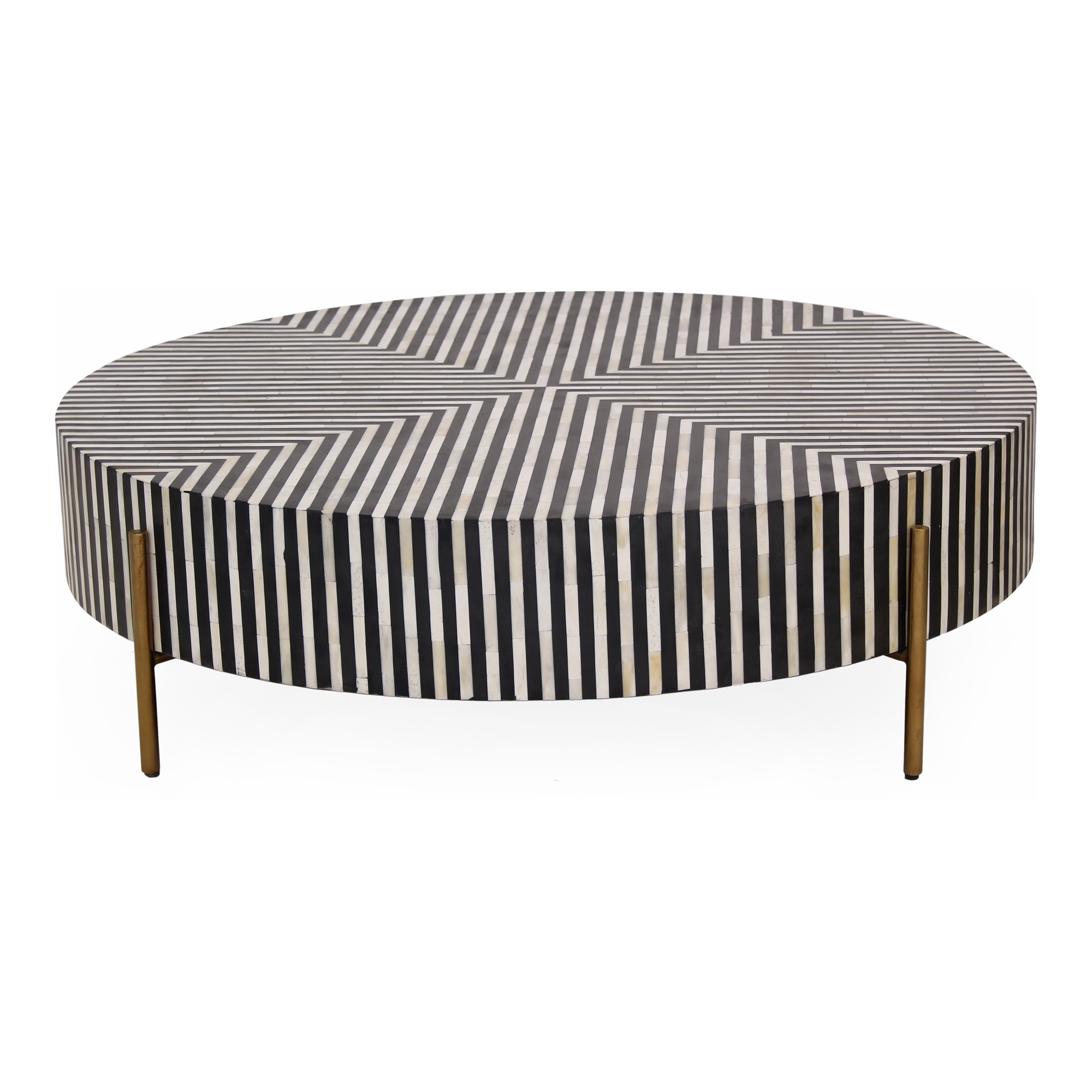 Chameau Medium Coffee Table Black and White - Image 1