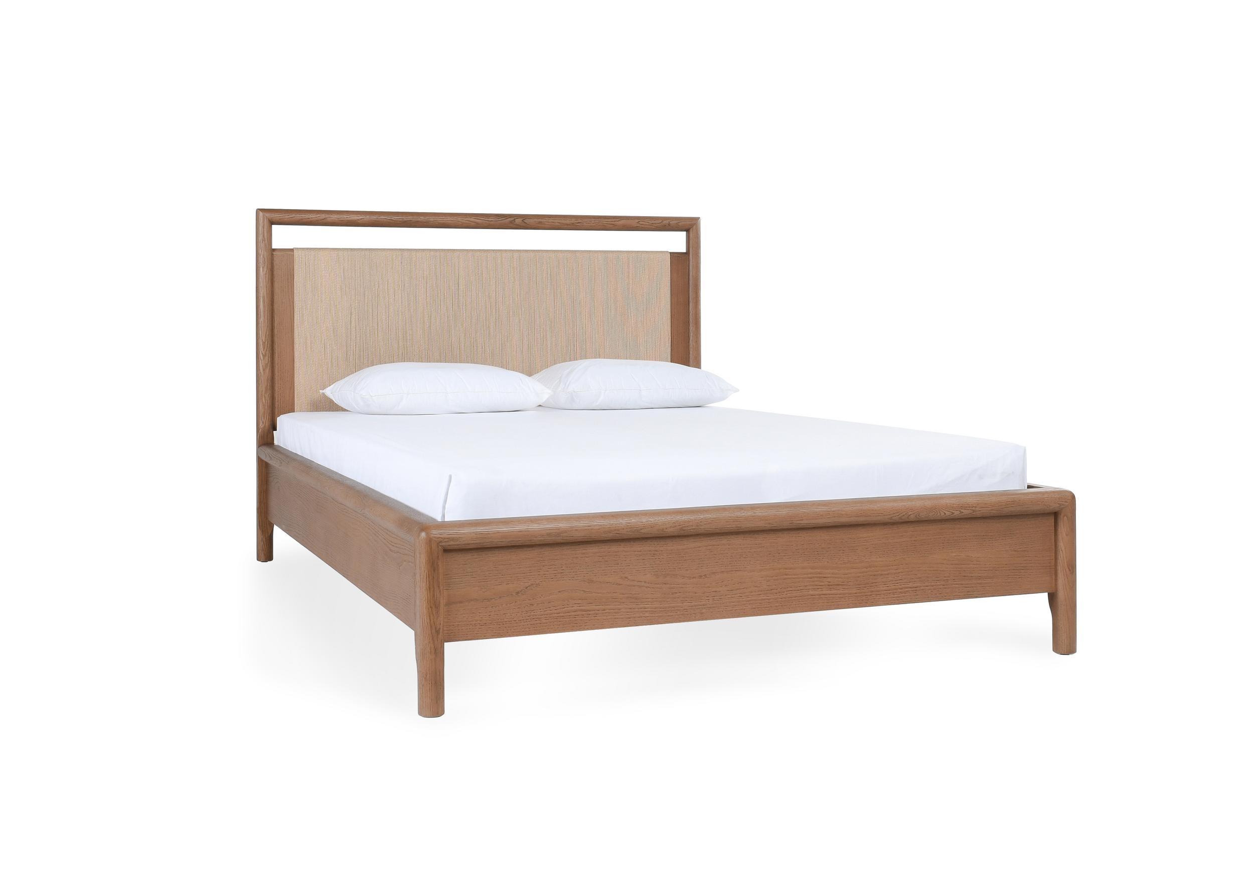 Corda Oak Wood Cal King Bed Brown/Natural - Image 0