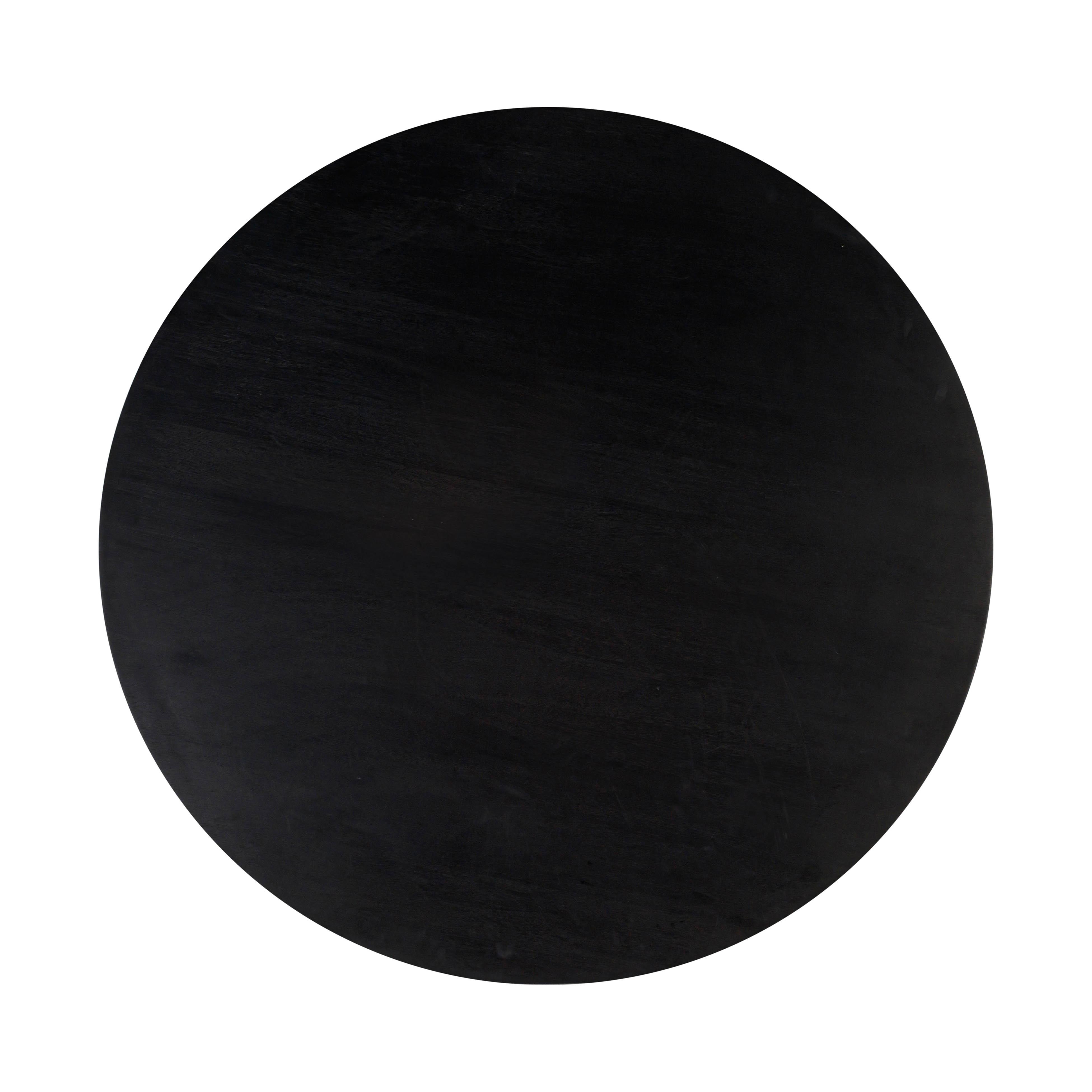 Gevra Black Acacia & Faux Plaster Dining Table - Image 3