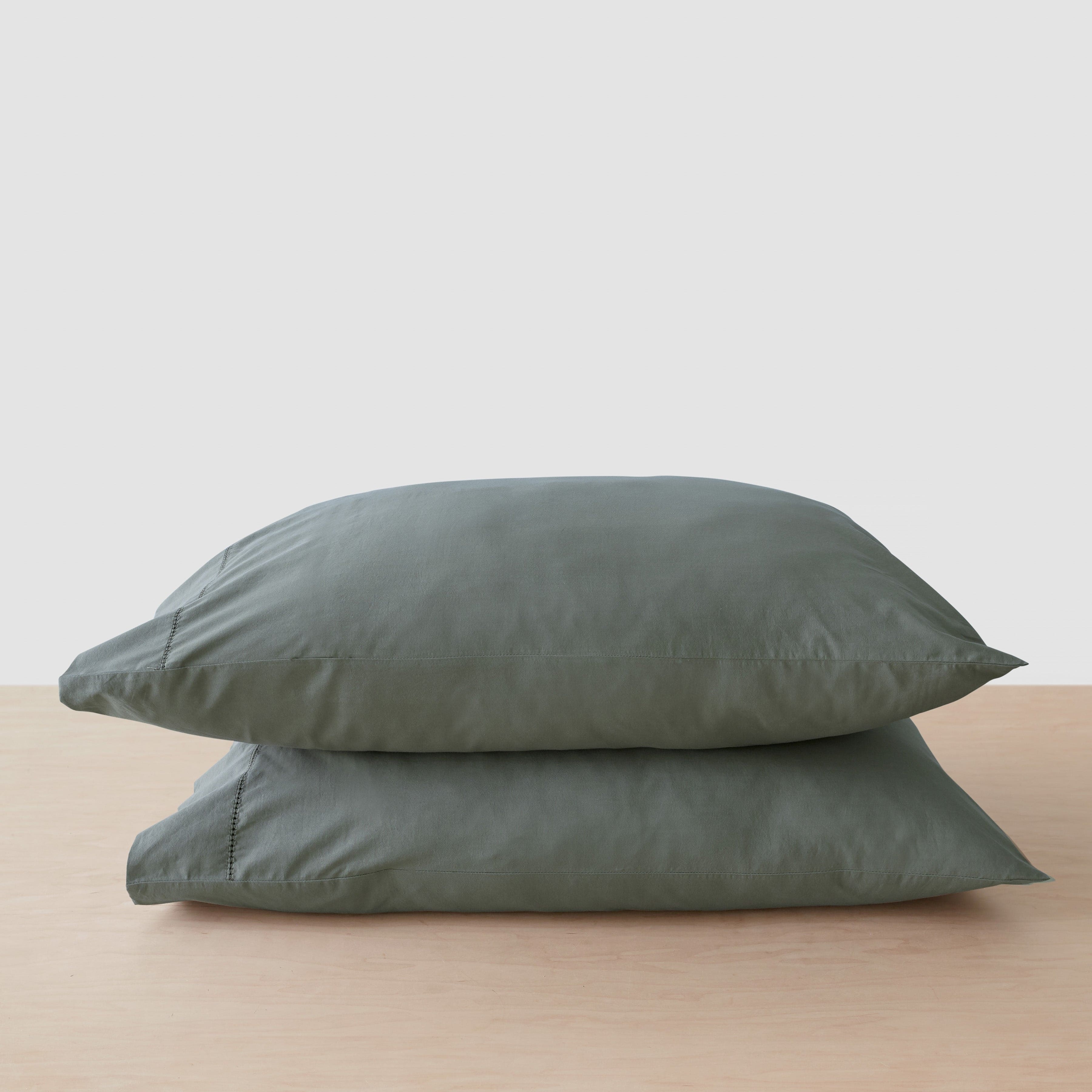 The Citizenry Organic Stonewashed Percale Pillowcases | Standard | Grey - Image 3