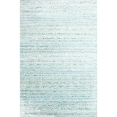 Abstract White/Sky Blue Area Rug - Image 0