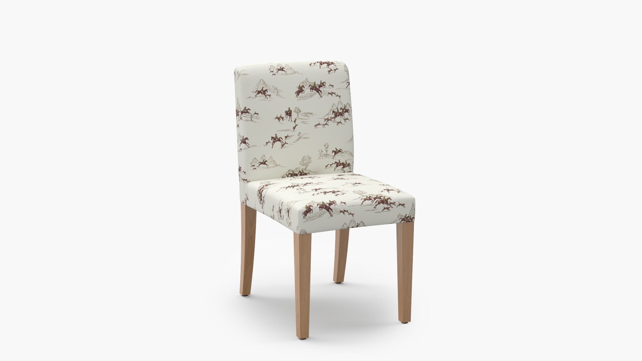 Signature Dining Chair, Green Cotswold Hunt, Natural Square Tapered Leg - Image 1
