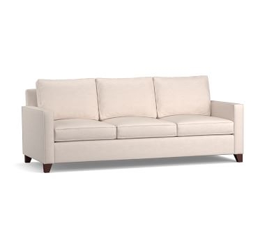 Cameron Square Arm Upholstered Deep Seat Sofa 2-Seater 85", Polyester Wrapped Cushions, Performance Brushed Basketweave Chambray - Image 4