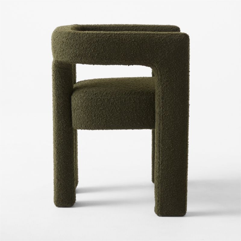 Stature Green Boucle Dining Armchair - Image 4