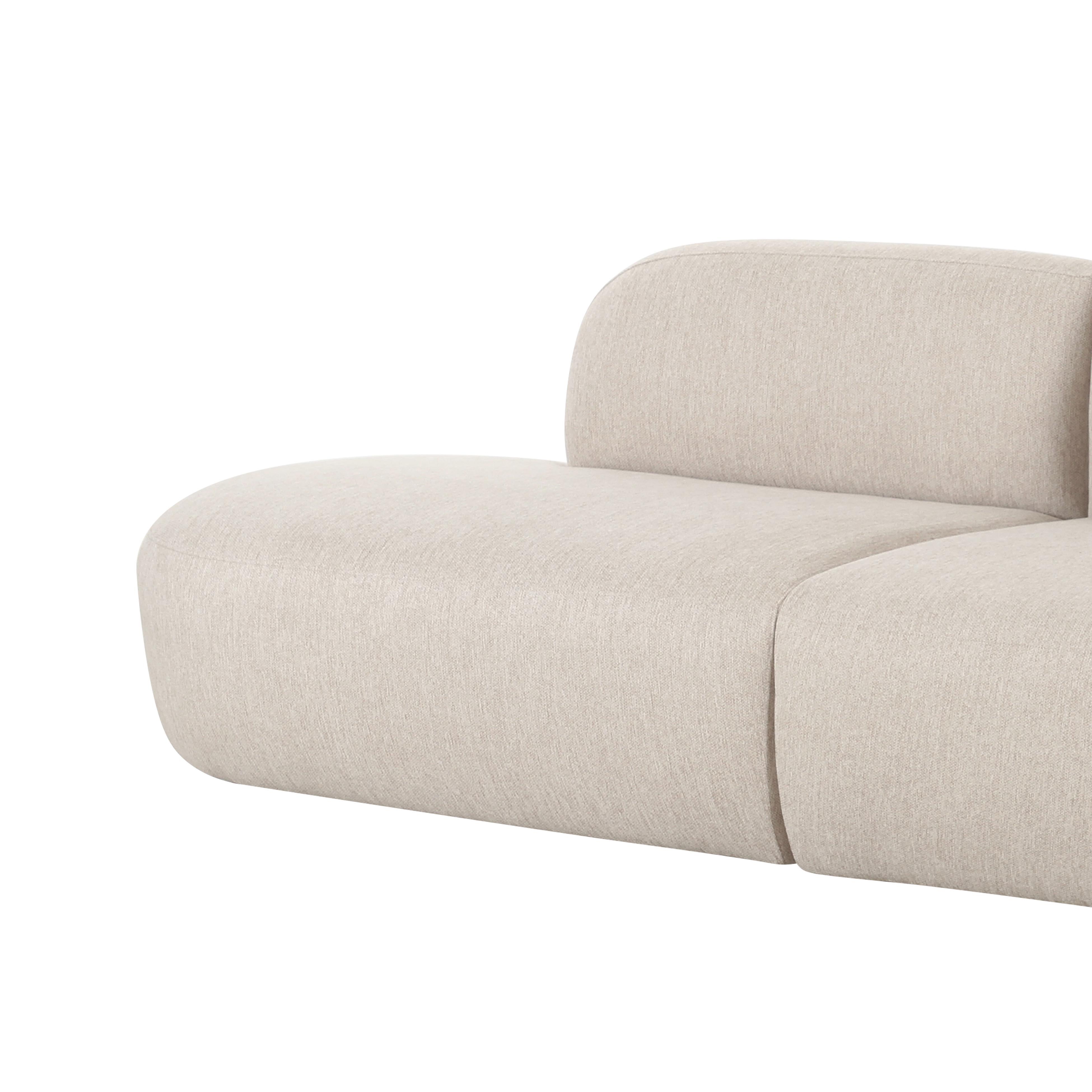 Broohah Beige Linen Sofa - Image 4