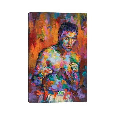 Ali, Boxing Legend by Leon Devenice - Wrapped Canvas Painting Print - Image 0