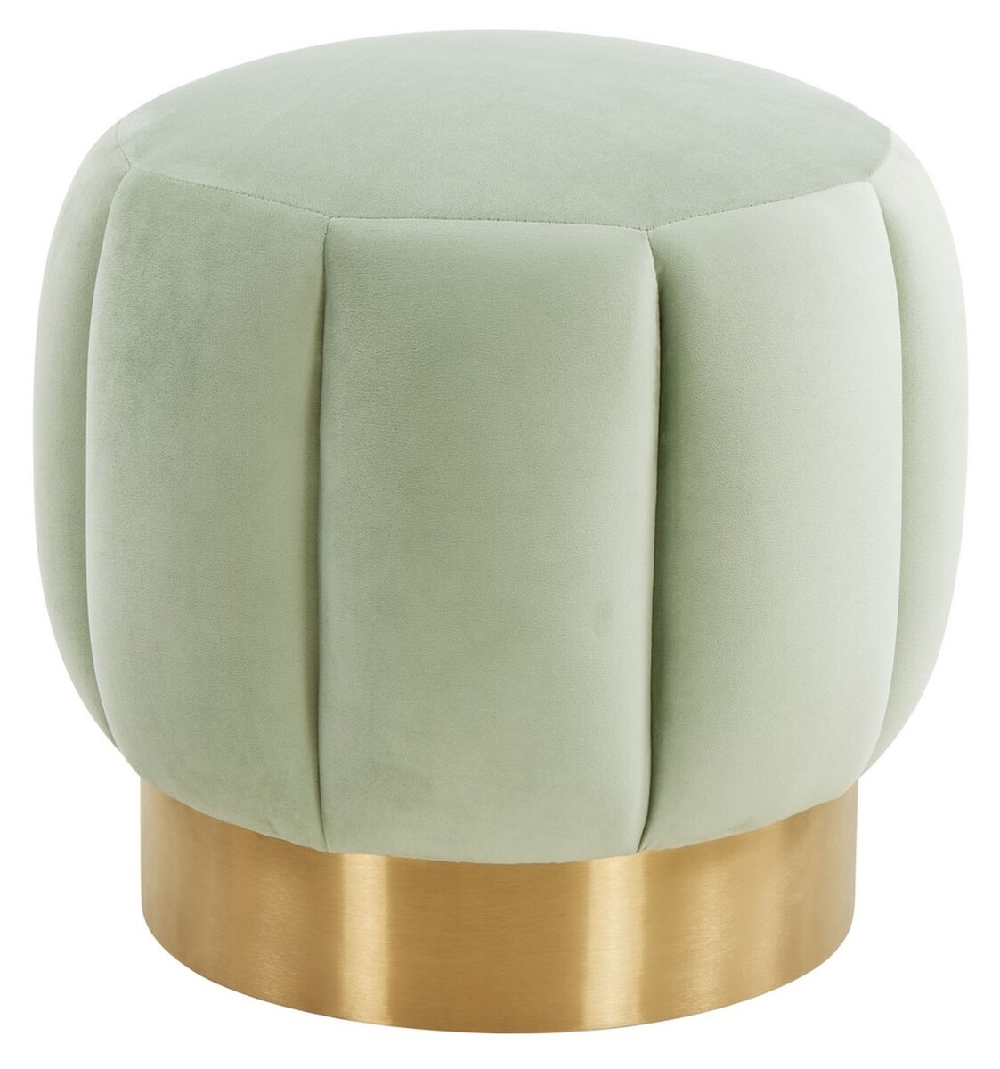 Maxine Channel Tufted Ottoman - Mint - Image 0