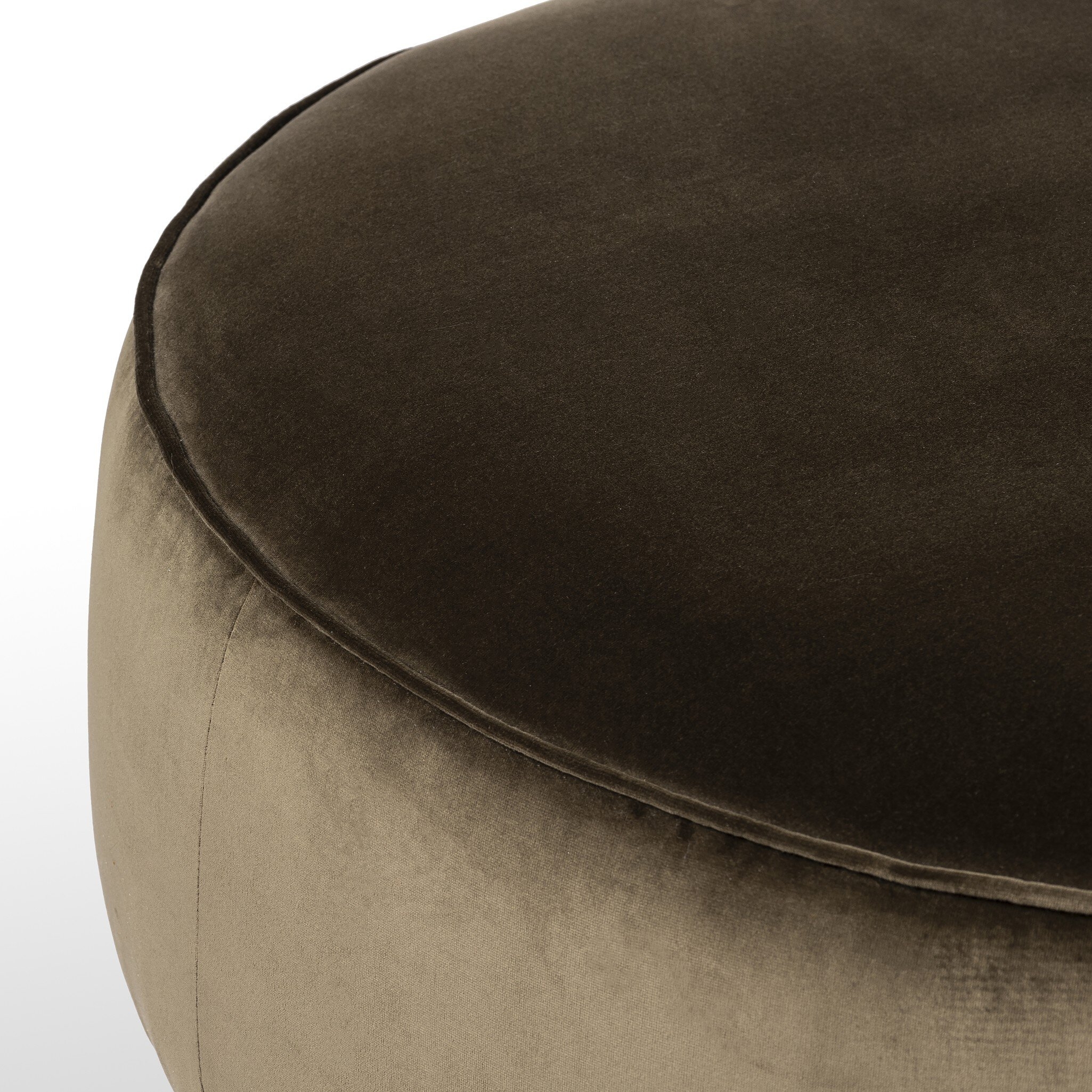 Sinclair Large Round Ottoman - Surrey Olive - Image 5