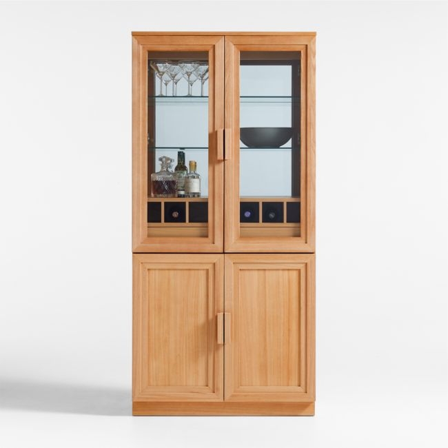 Calypso 36" Natural Wood-Door Bar Cabinet - Image 0