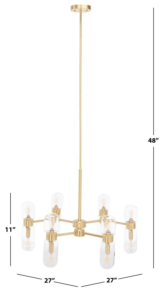 Darragh 12Lt 27" Chandelier - Gold - Safavieh - Image 3
