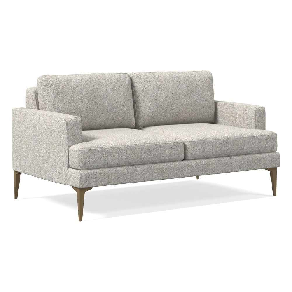 Andes 60" Multi-Seat Sofa, Petite Depth, Chenille Tweed, Storm Gray, BB - Image 0
