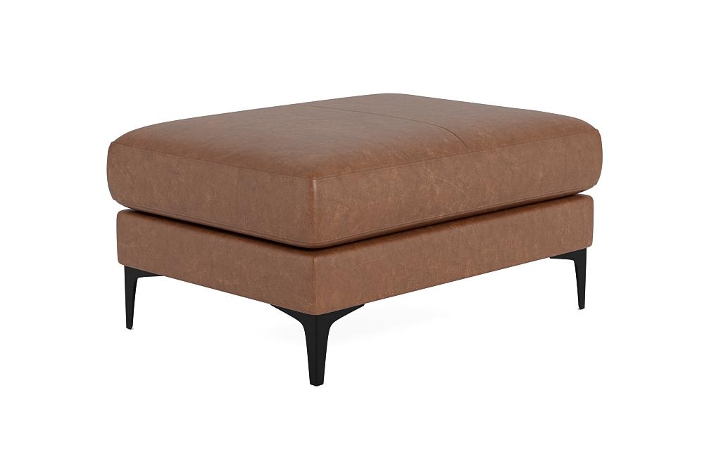 Winslow Leather Rectangular Ottoman - Image 1