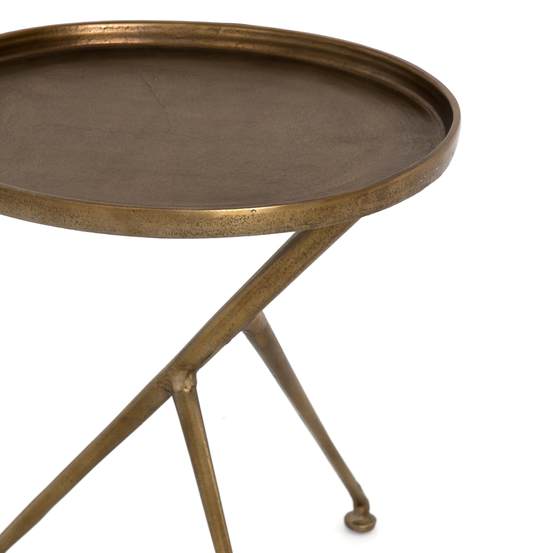 Schmidt Accent Table - Raw Antique Brass - Image 8