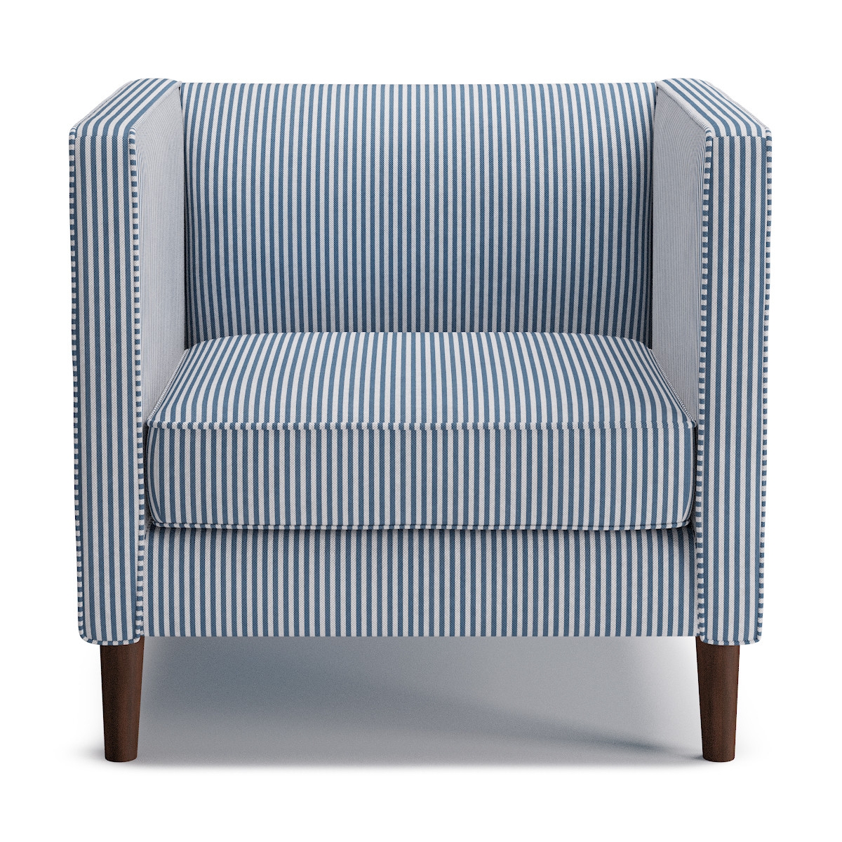 Tuxedo Chair | Azul Ticking Stripe - Image 0