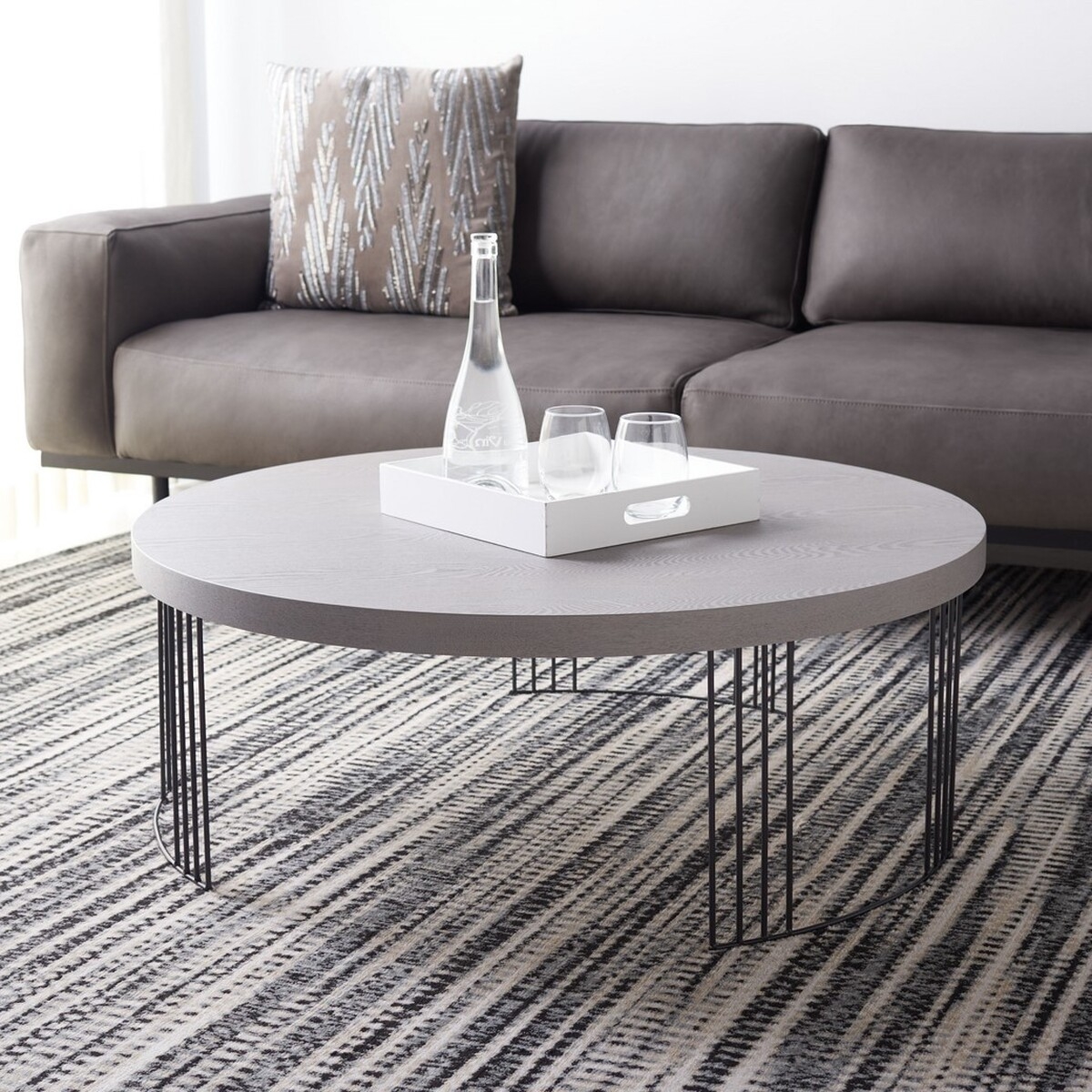 Keelin Mid Century Scandinavian Lacquer Coffee Table - White - Arlo Home - Image 1