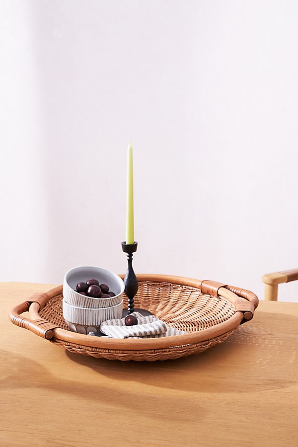 Amber Lewis for Anthropologie Wynn Wicker Tray By Amber Lewis for Anthropologie in Brown - Image 0