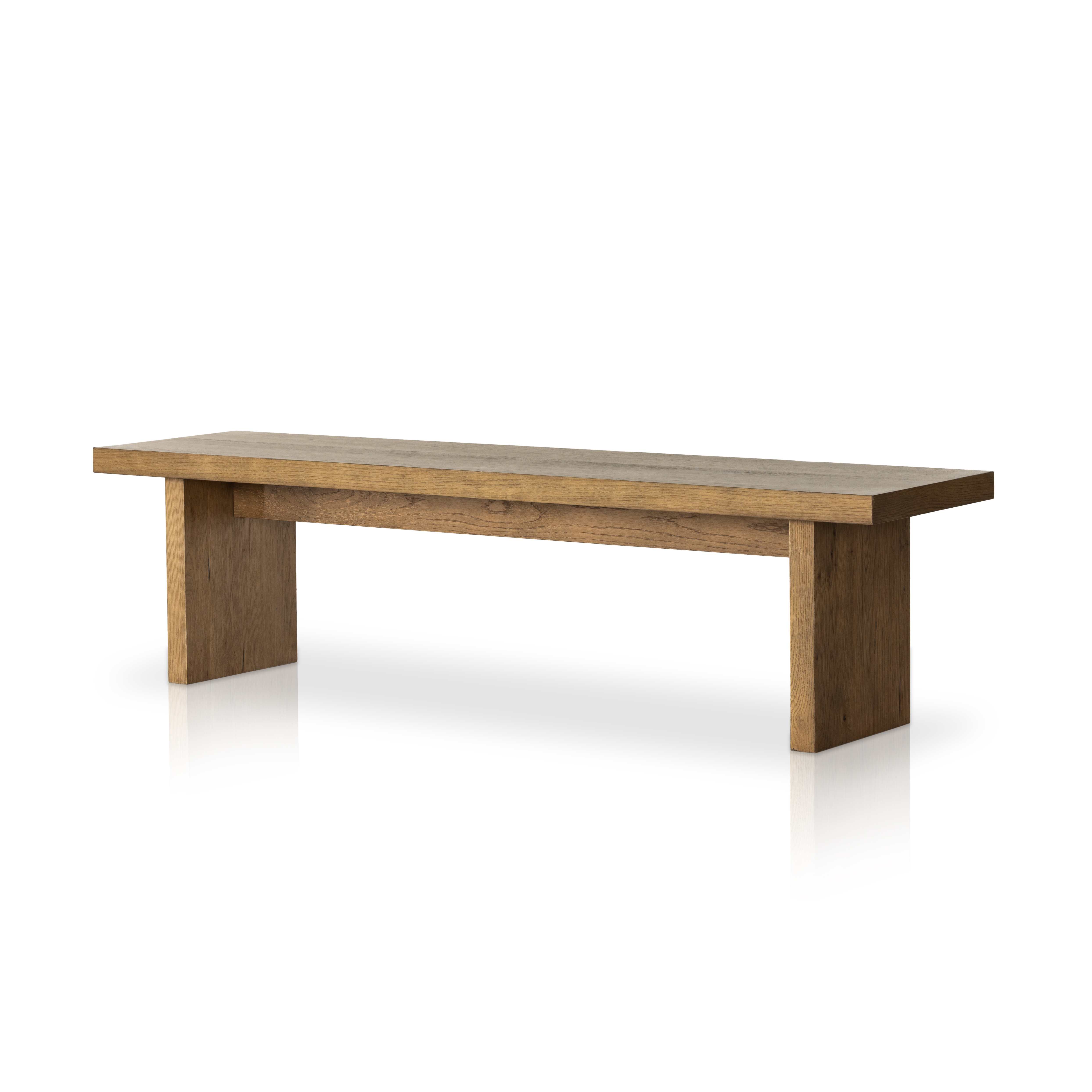 Eaton Dining Bench-Amber Oak Resin - Image 0