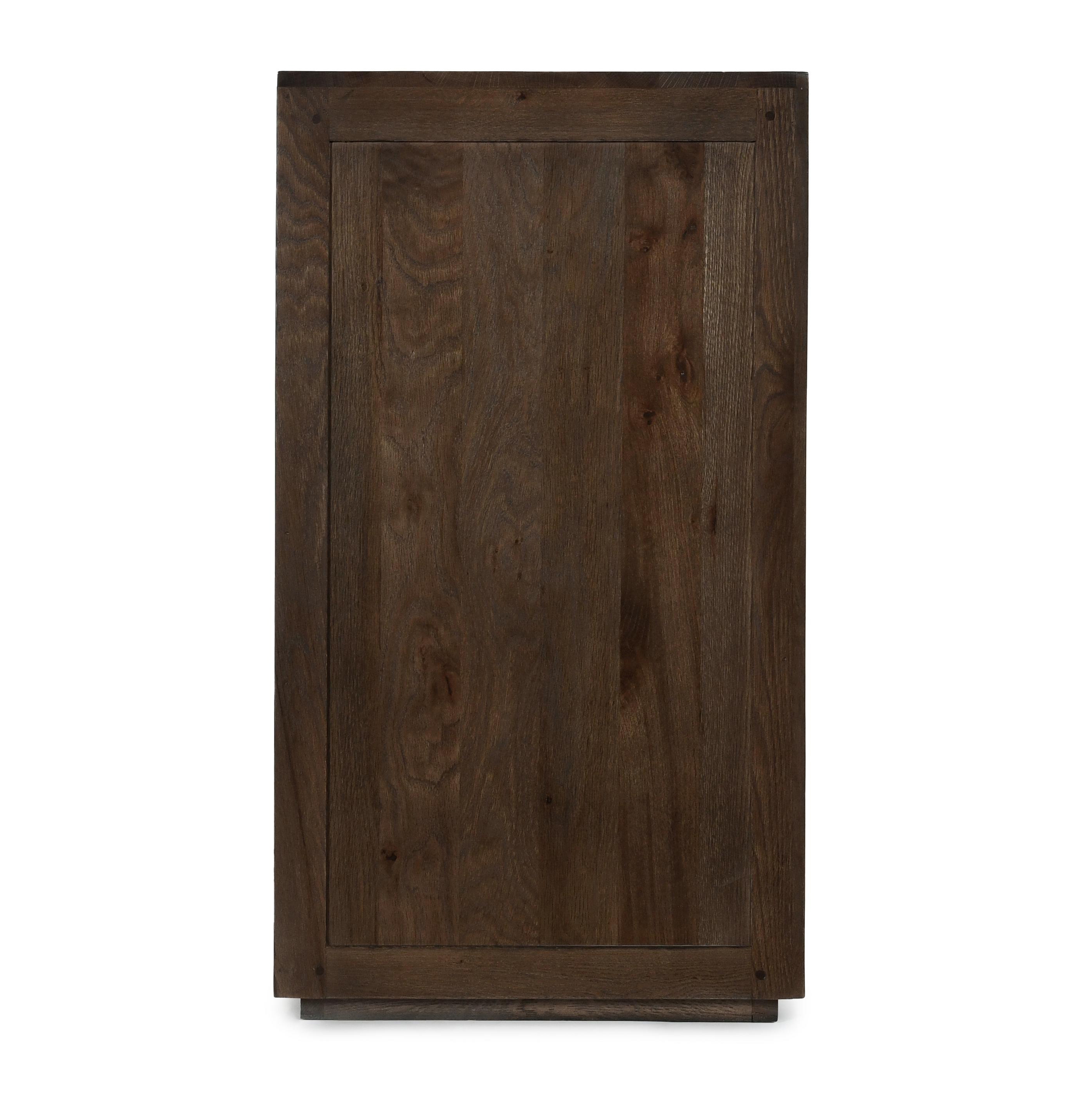 Bradley Oak Wood 2Dr Cabinet Cocoa Brown - Image 2