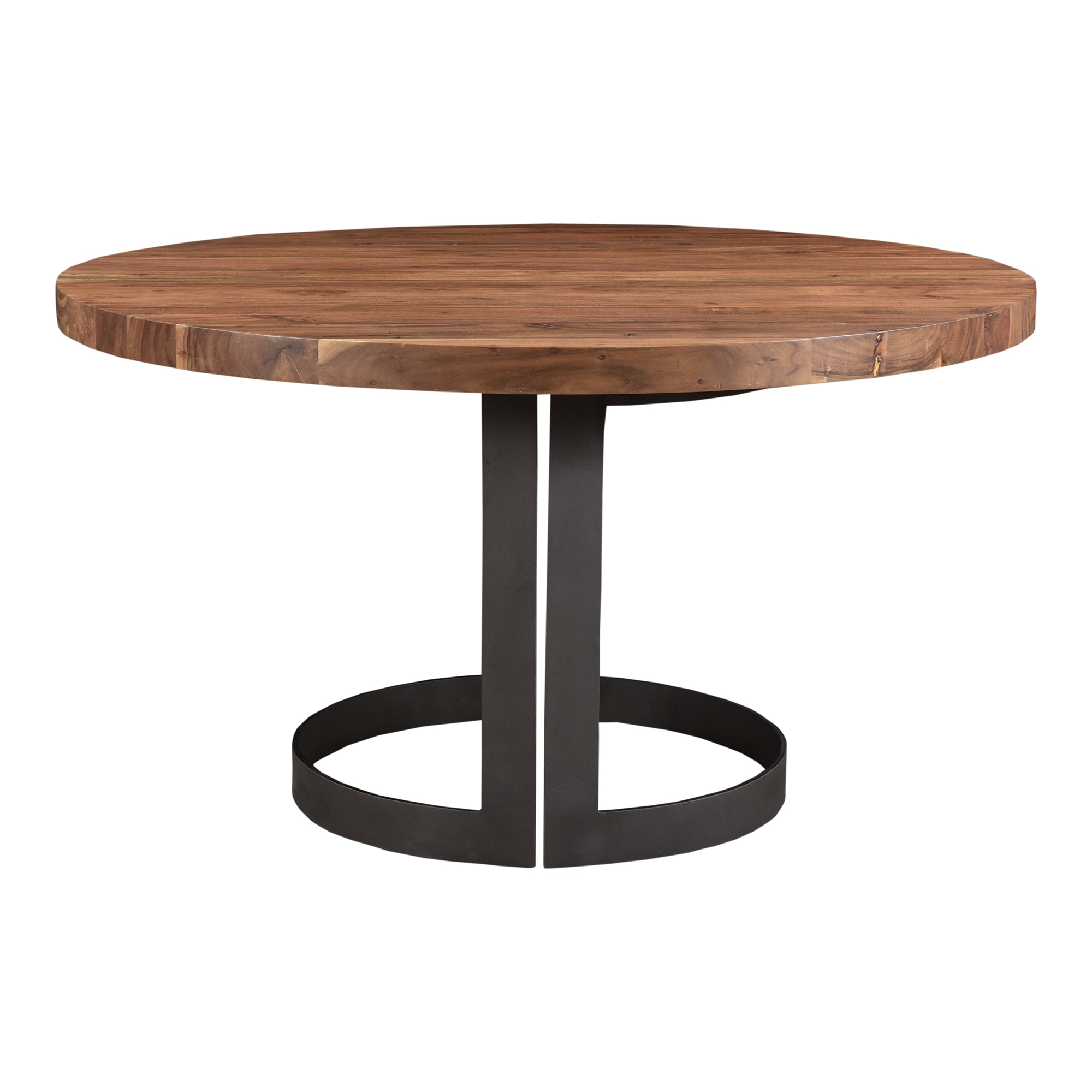 Bent Round Dining Table 54In Brown - Image 4