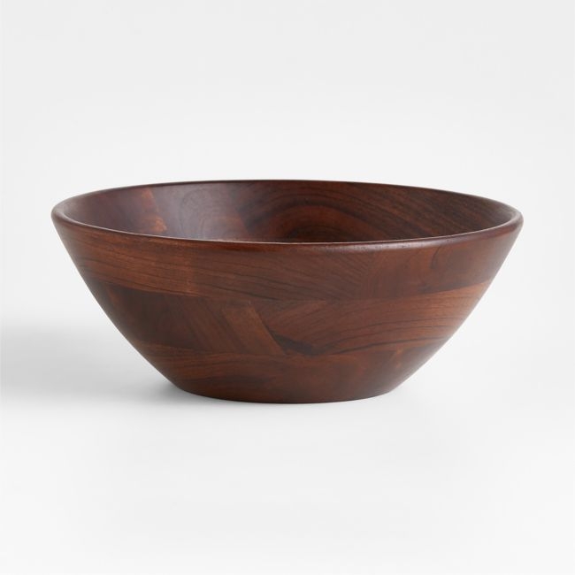 Carson Medium Dark Acacia Wood Bowl - Image 0