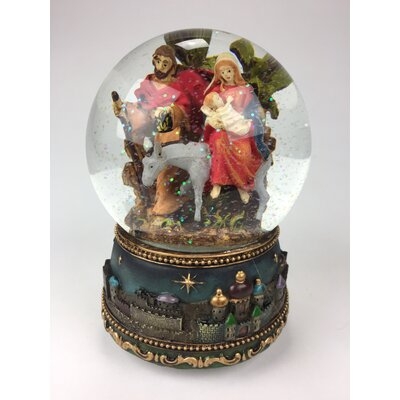 Glitter Globe Crib With Donkey. Diam. 3.9 Inch - Image 0