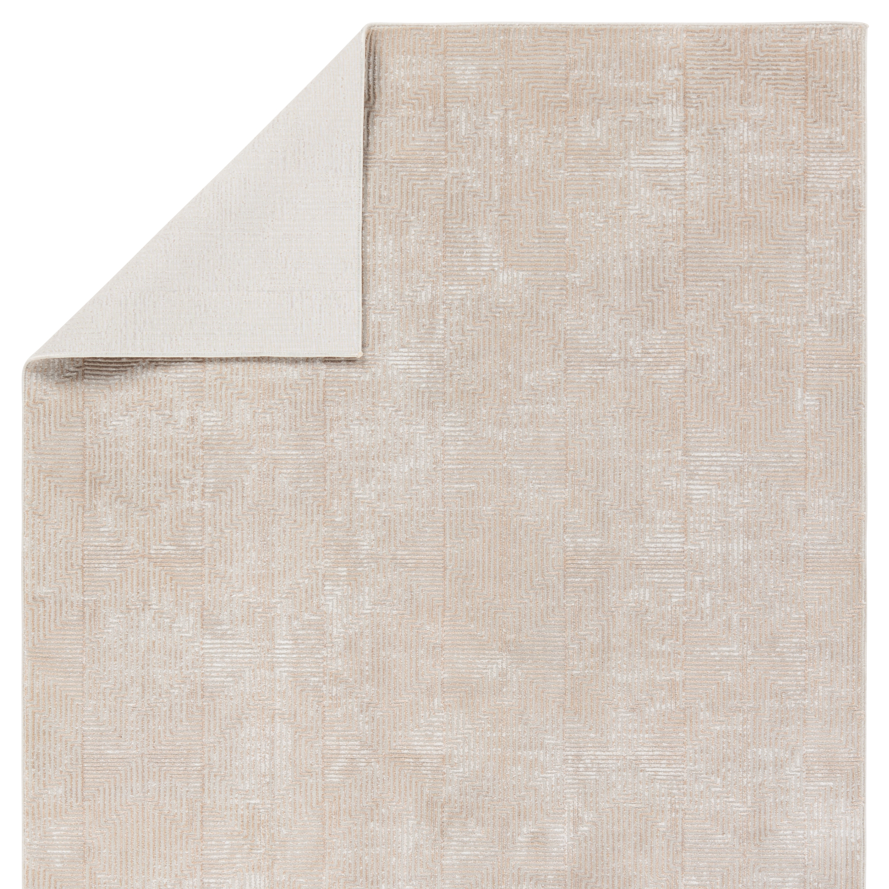 Ottavia CIQ49 Geometric Tan Area Rug (10'2"x14') - Image 2