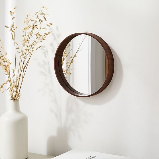 Maren Wood Mirrors, Walnut, 10" - Image 0