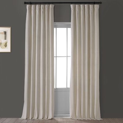 Bagwell Velvet Solid Color Room Darkening Thermal Rod Pocket Single Curtain Panel - Image 0