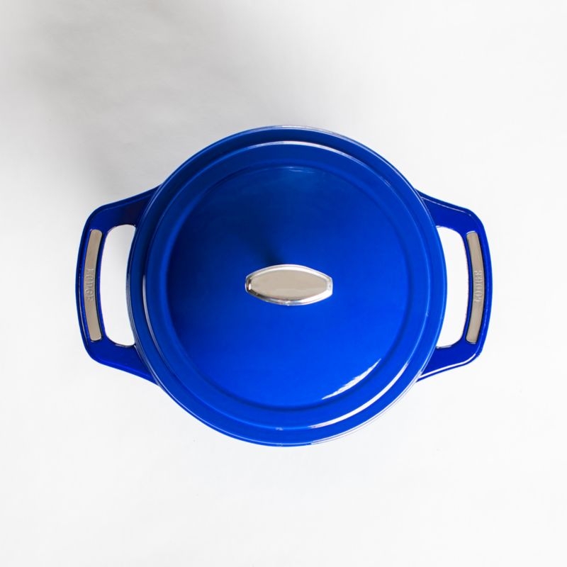 Lodge USA Enameled 3-Qt. Cast Iron Dutch Oven in Smooth Sailing Blue - Image 5