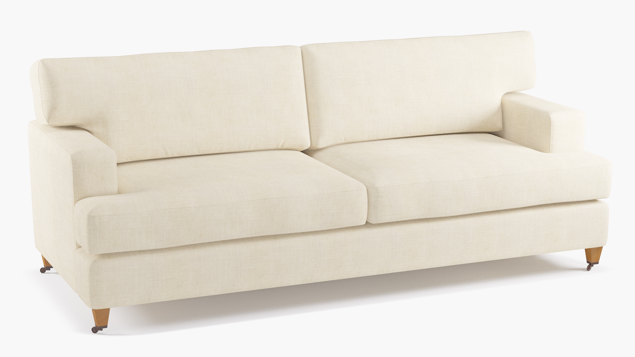 Classic Sofa, Talc Everyday Linen, Oak - Image 1