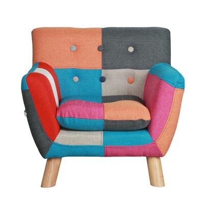 Jacey Patchwork Kids Foam Chair - Image 0