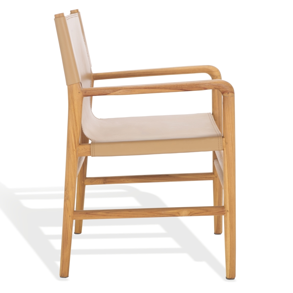 Cassaphina Leather Arm Chair - Tan/Natural - Image 6