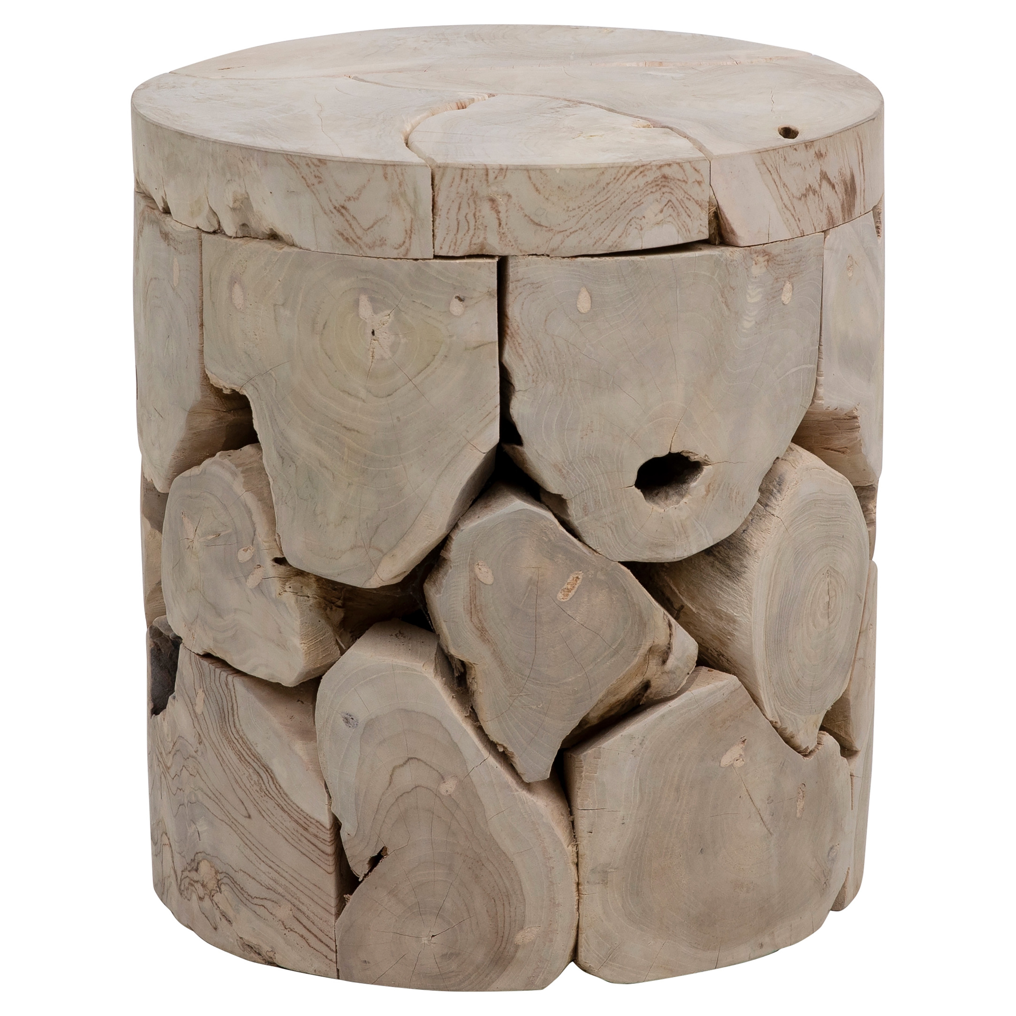 Briar Round Side Table Bleached - Image 0