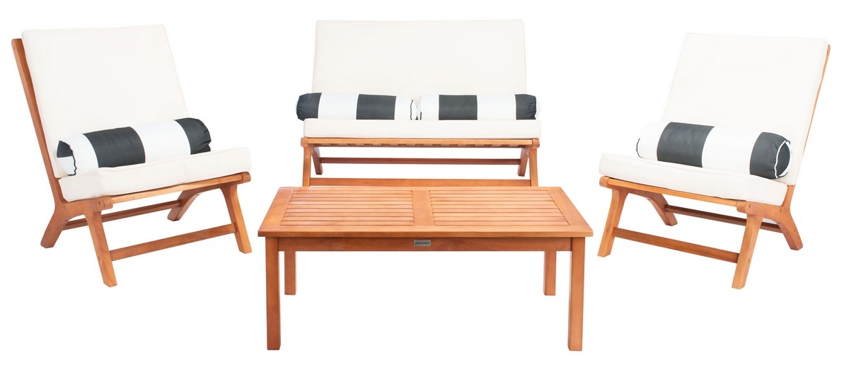 Chaston 4 Pc Living Set - Natural/Bge + Bolster P - Safavieh - Image 0