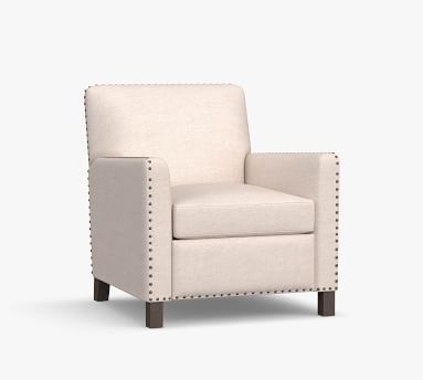 Howard Upholstered Recliner with Bronze Nailheads, Polyester Wrapped Cushions - Image 1
