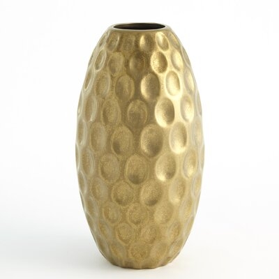 Dimple Vase-Gold-Sm - Image 0