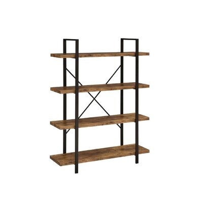 Astrath 55" H x 41.25" W Metal Etagere Bookcase - Image 0